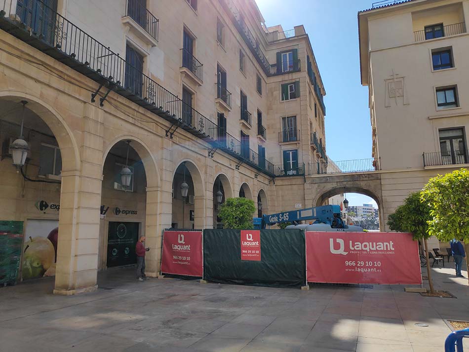 Rehabilitacion fachada Plaza Ayto Alicante - Laquant